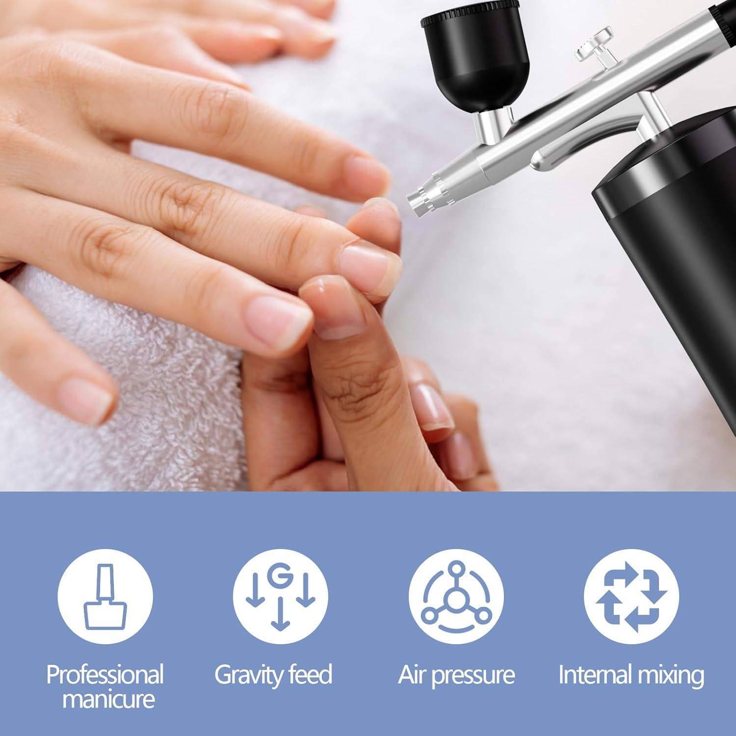 Kit de Aerógrafo Inalámbrico Crpen 42H 48 PSI 0.3mm Negro