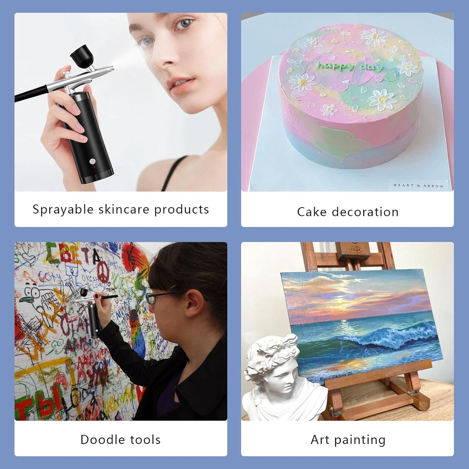 Kit de Aerógrafo Inalámbrico Crpen 42H 48 PSI 0.3mm Negro