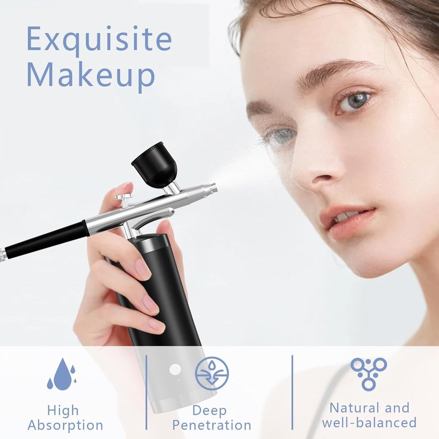 Kit de Aerógrafo Inalámbrico Crpen 42H 48 PSI 0.3mm Negro