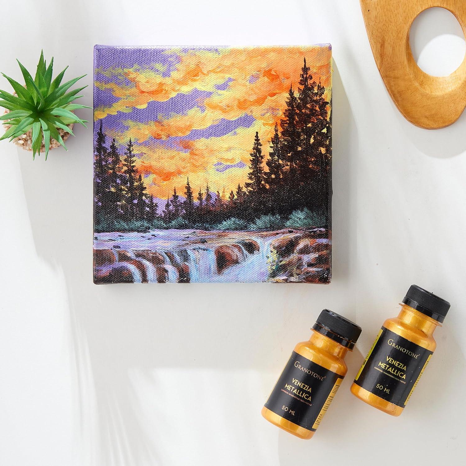 Pintura Acrílica Metalizada GRANOTONE Oro 50ml No Tóxica