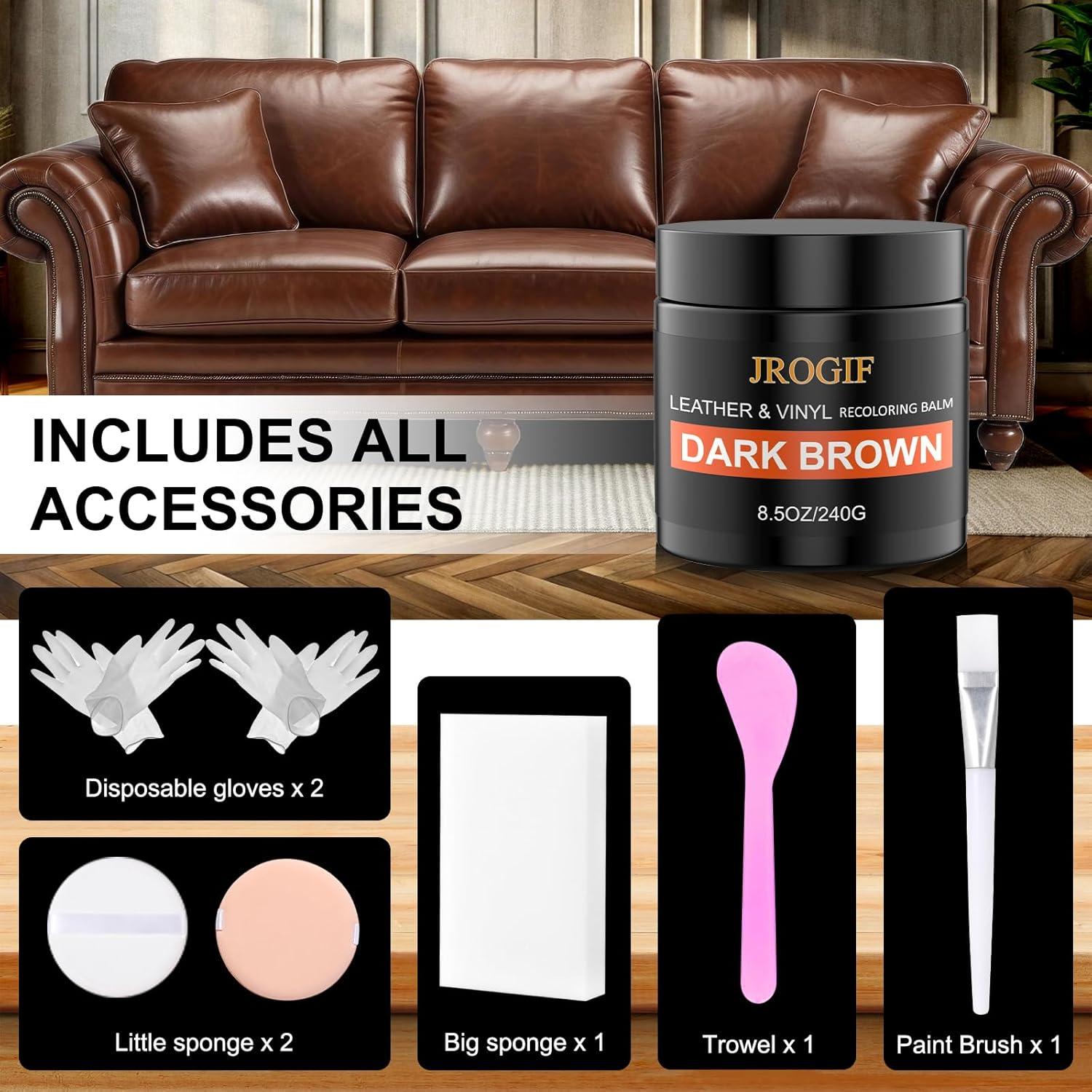 Bálsamo Recoloración Cuero JROGIF 200ml Marrón Oscuro