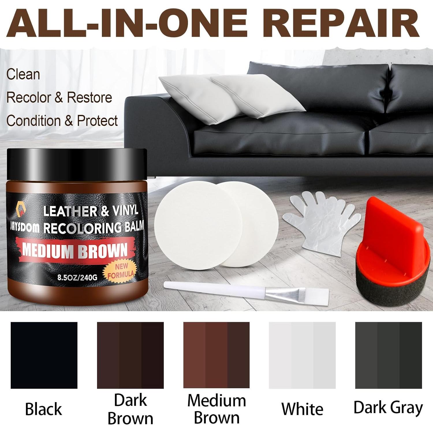 Bálsamo Recoloración de Cuero JAYSDOM 240ml Marrón Medio