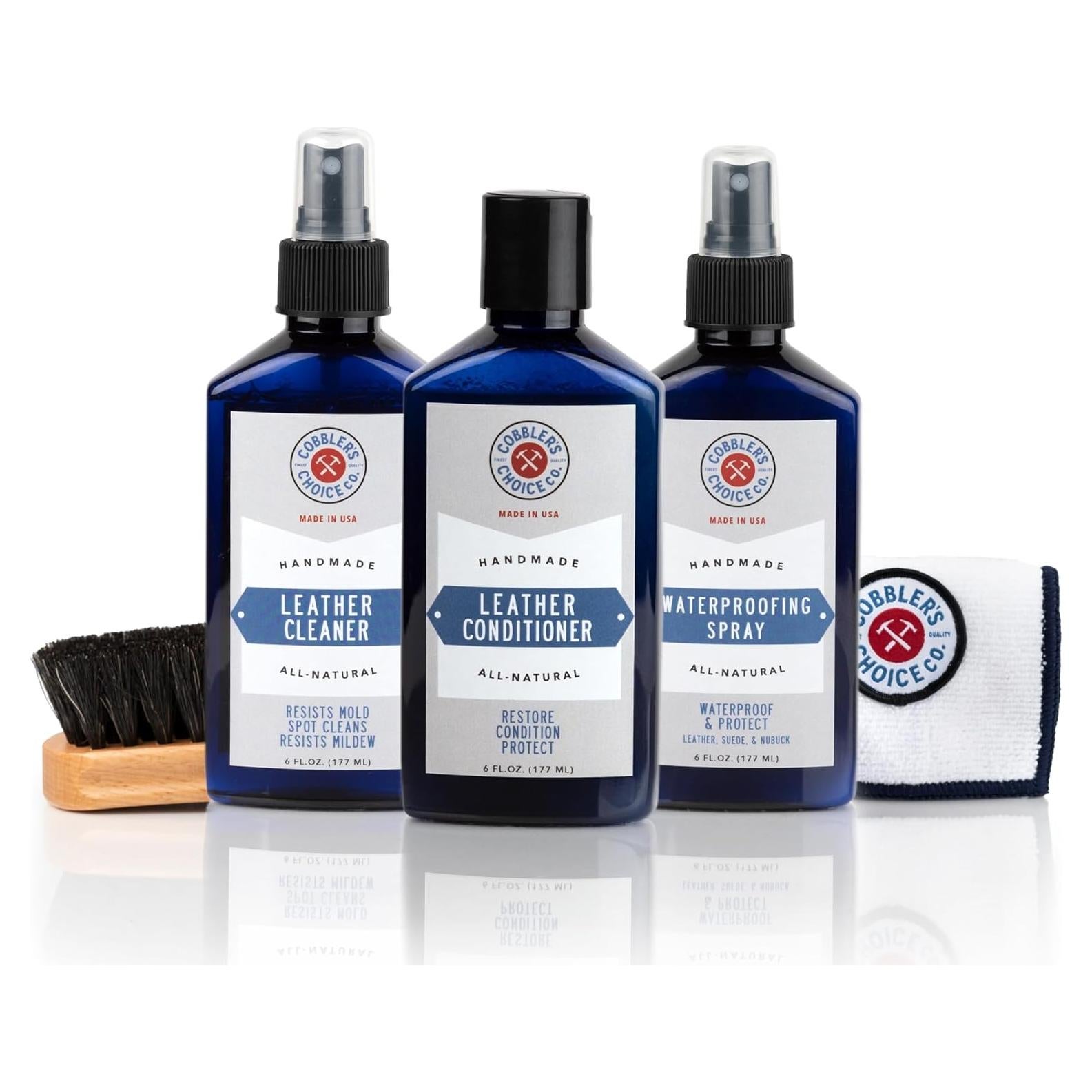 Kit de Cuidado de Cuero Cobbler's Choice - 5 Piezas Naturales