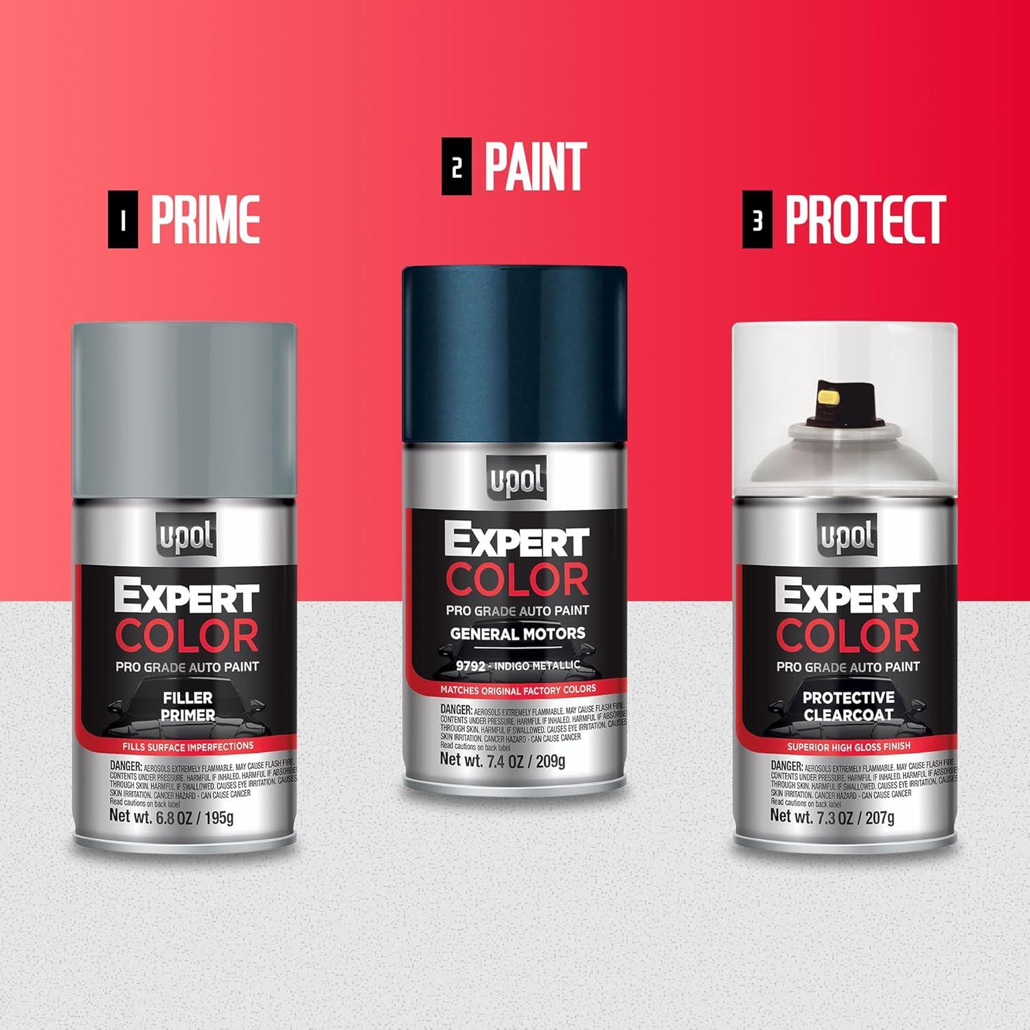 Pintura en Spray Automotriz U-POL Expert Color Negro Metálico 219ml