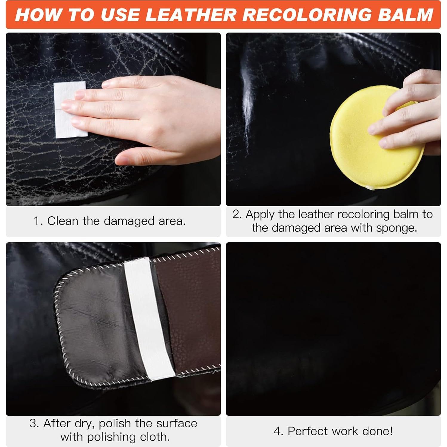 Bálsamo Restaurador de Color para Cuero Grpoche 272g Marrón Rojo