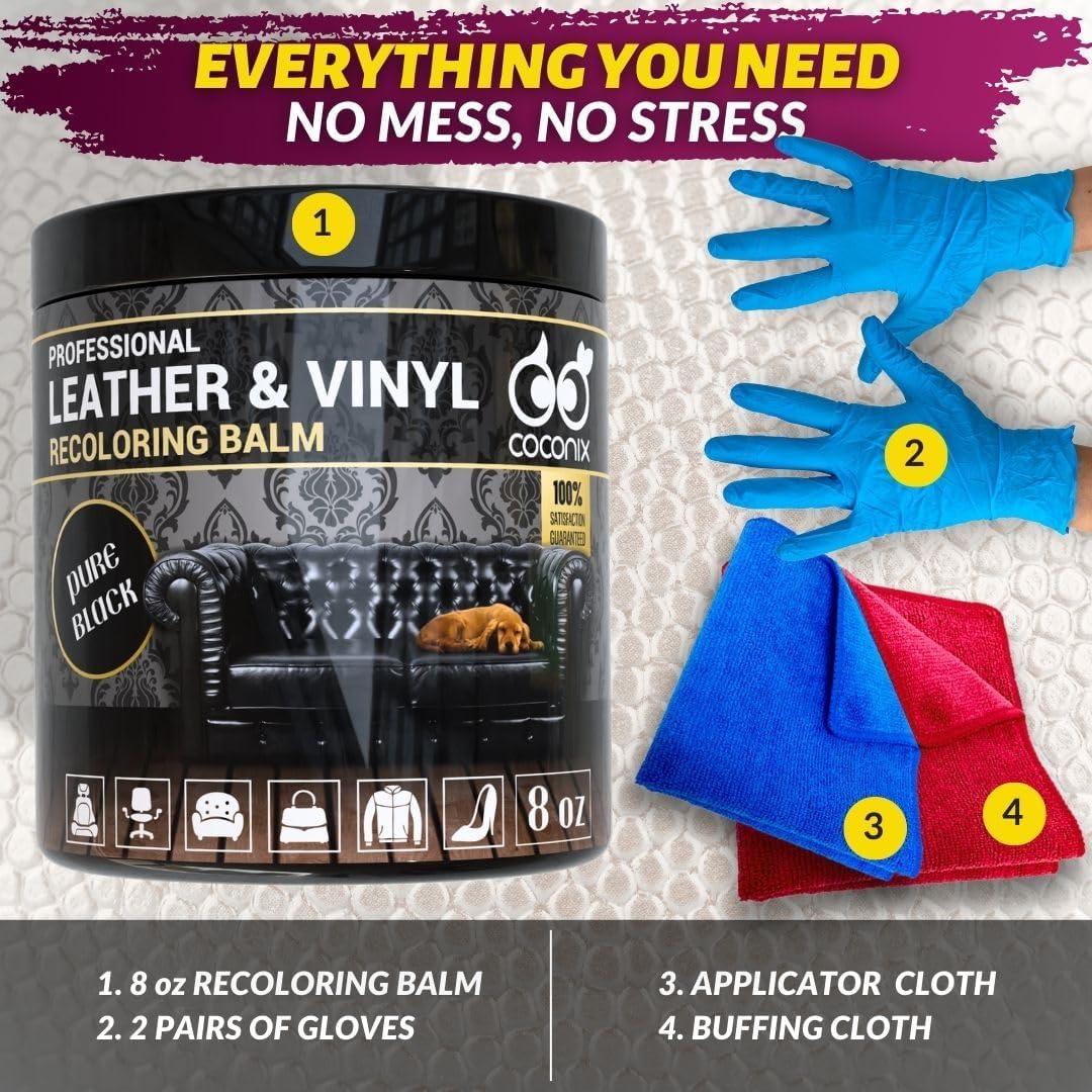 Bálsamo de Recoloración COCONIX - Negro Puro para Cuero y Vinilo