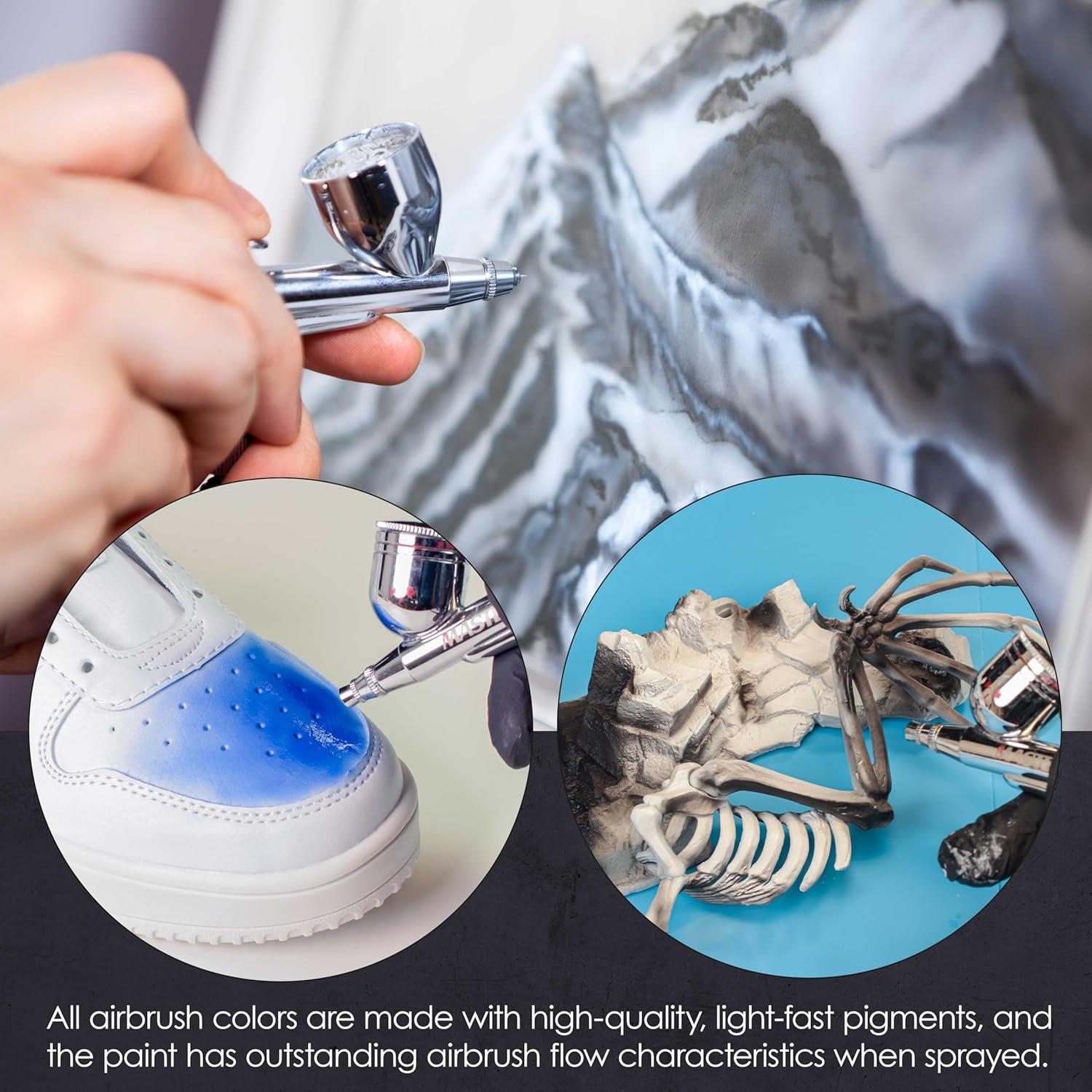 Juego de Pintura Airbrush U.S. Art Supply - 12 Colores Opacos 1 Oz