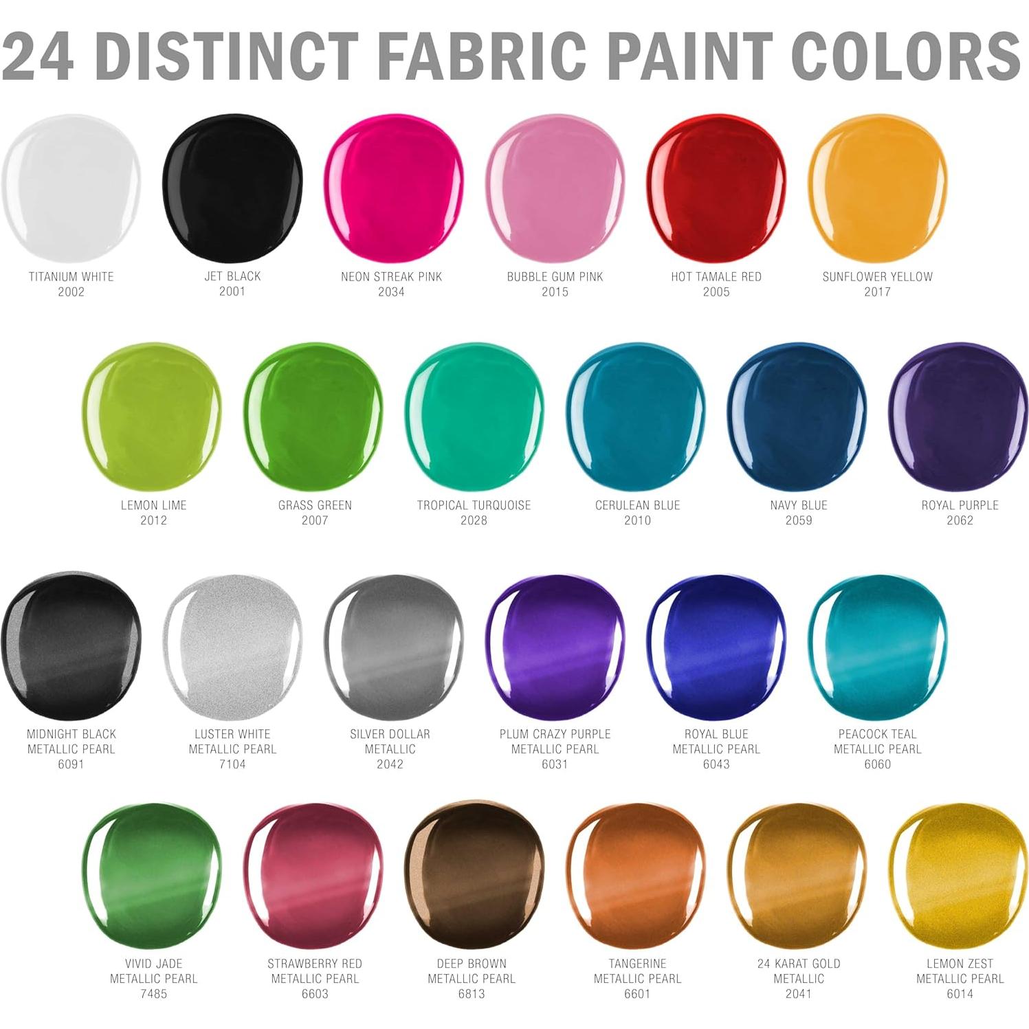 Juego de Pintura Acrílica Permanente U.S. Art Supply 24 Colores 2oz