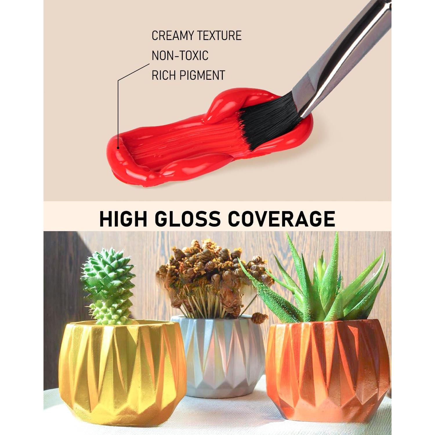 Pintura Acrílica Exterior Nicpro 32 Colores 60 ml No Tóxica