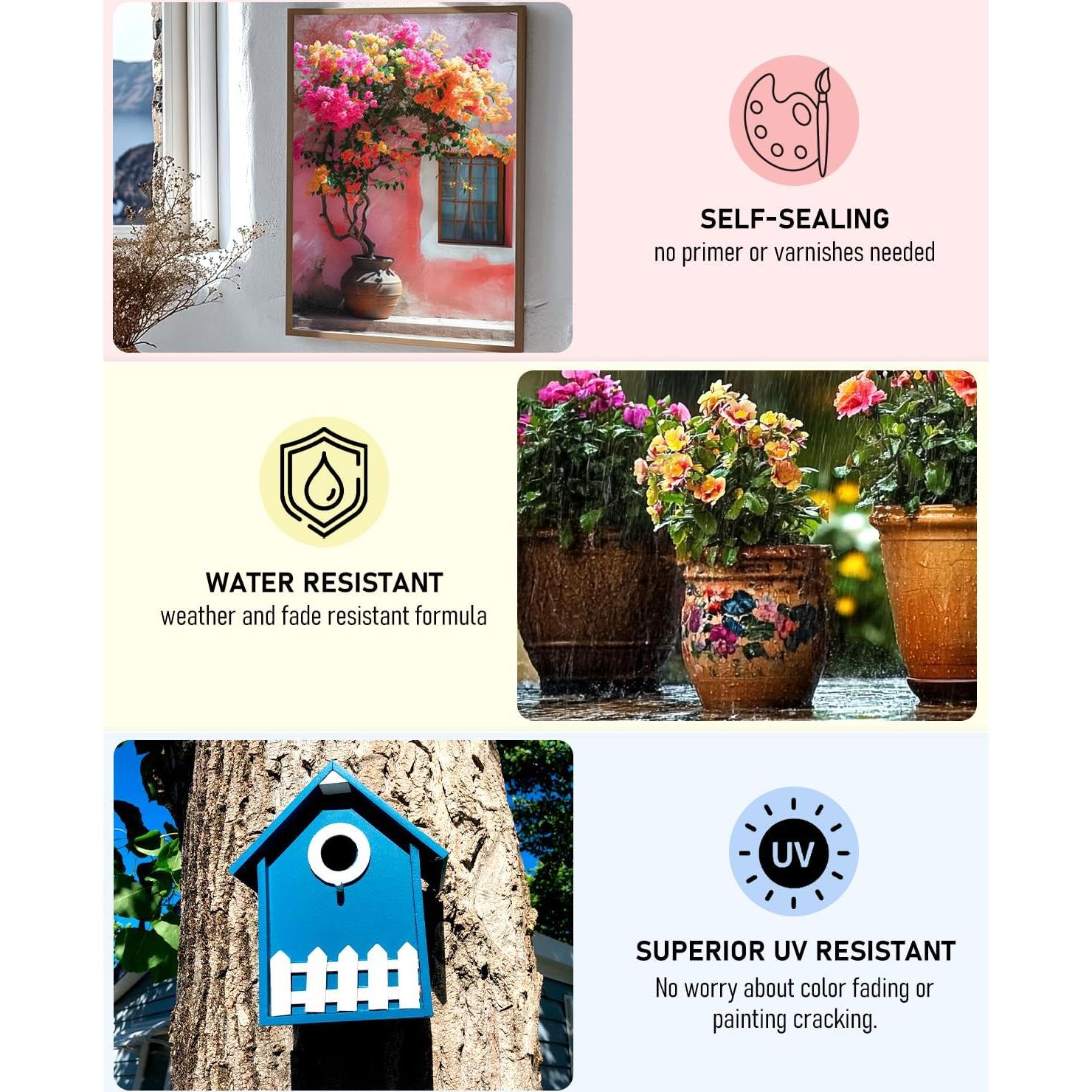 Pintura Acrílica Exterior Nicpro 32 Colores 60 ml No Tóxica