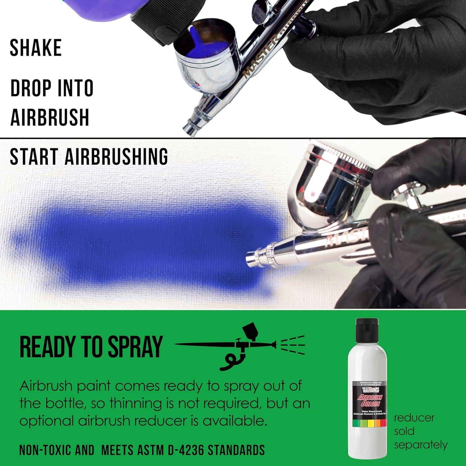 Pintura Acrílica Verde Hierba U.S. Art Supply 236.6 ml Listo para Pulverizar