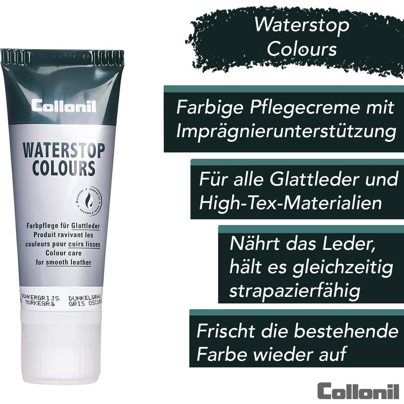 Cera Impermeabilizante Collonil Waterstop 75ml Gris Oscuro