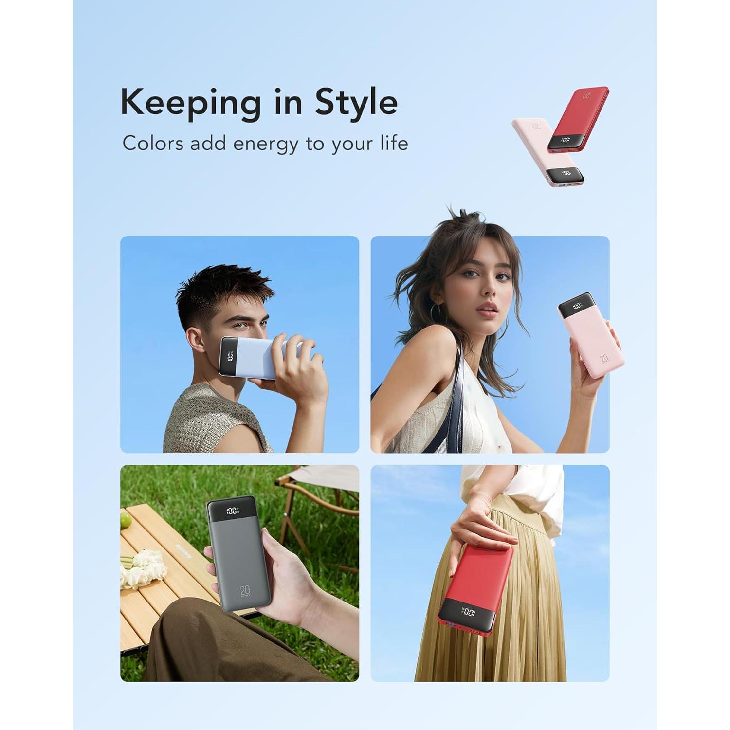 Cargador Portátil Charmast C2065 20000mAh Carga Rápida 20W