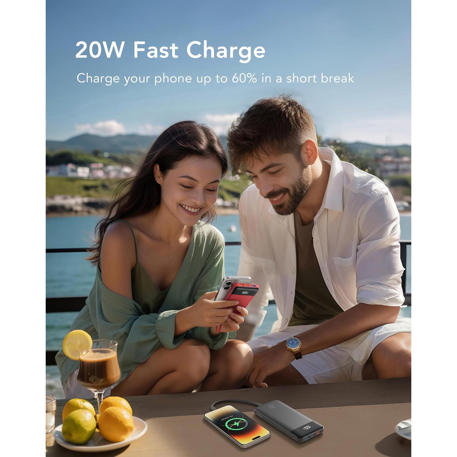 Cargador Portátil Charmast C2065 20000mAh Carga Rápida 20W