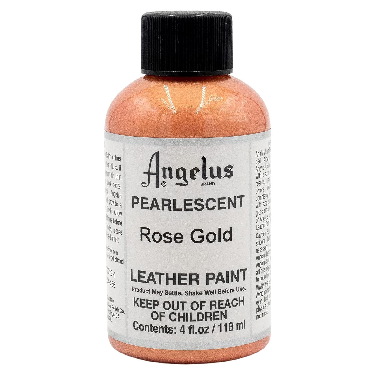 Pintura para Cuero Angelus 118 ml Oro Rosa - Acabado Brillante