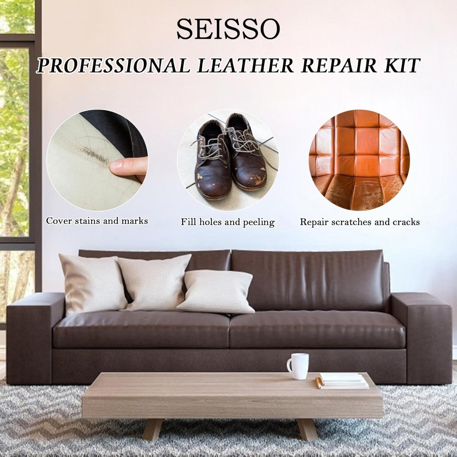 Kit de Reparación de Cuero DEWEL 18 Colores para Muebles