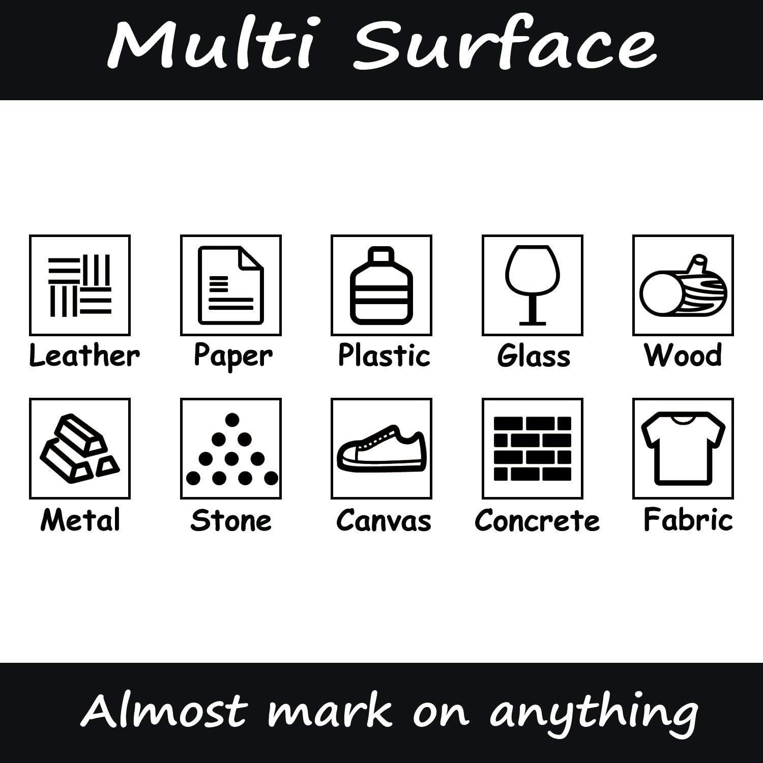 Bolígrafo de Pintura Acrílica Blanca FLYMAX 0.7mm Paquete 6