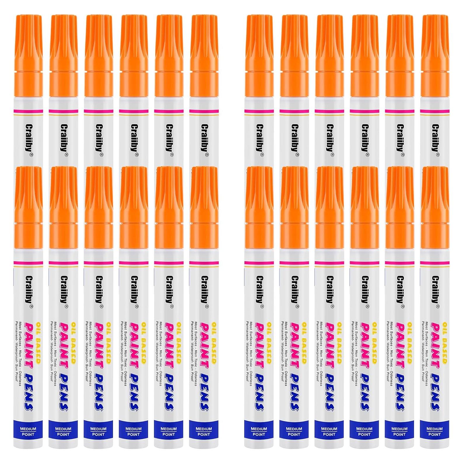 Marcadores de Pintura Craiiby Naranja 24 Unidades 2-3mm