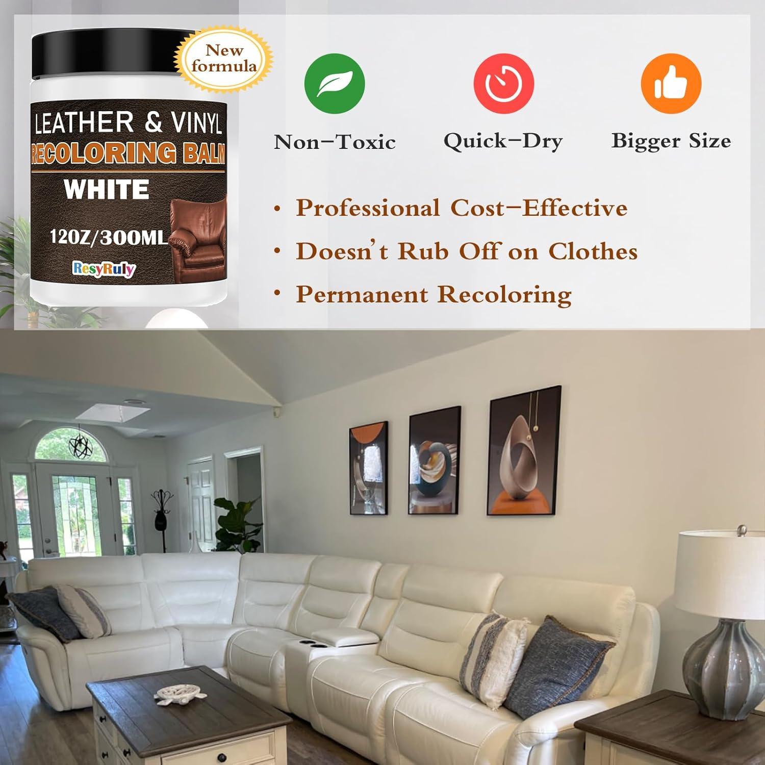 Kit de Reparación de Cuero Blanco Resyruly 351g Restaurador