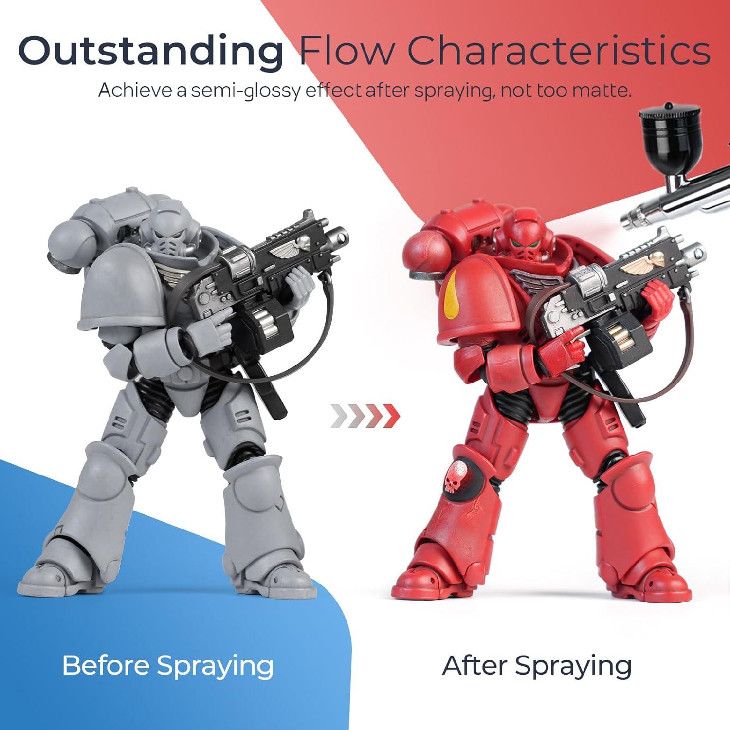 Pintura de Aerógrafo Nicpro Roja 250 ml Acrílica Lista para Usar