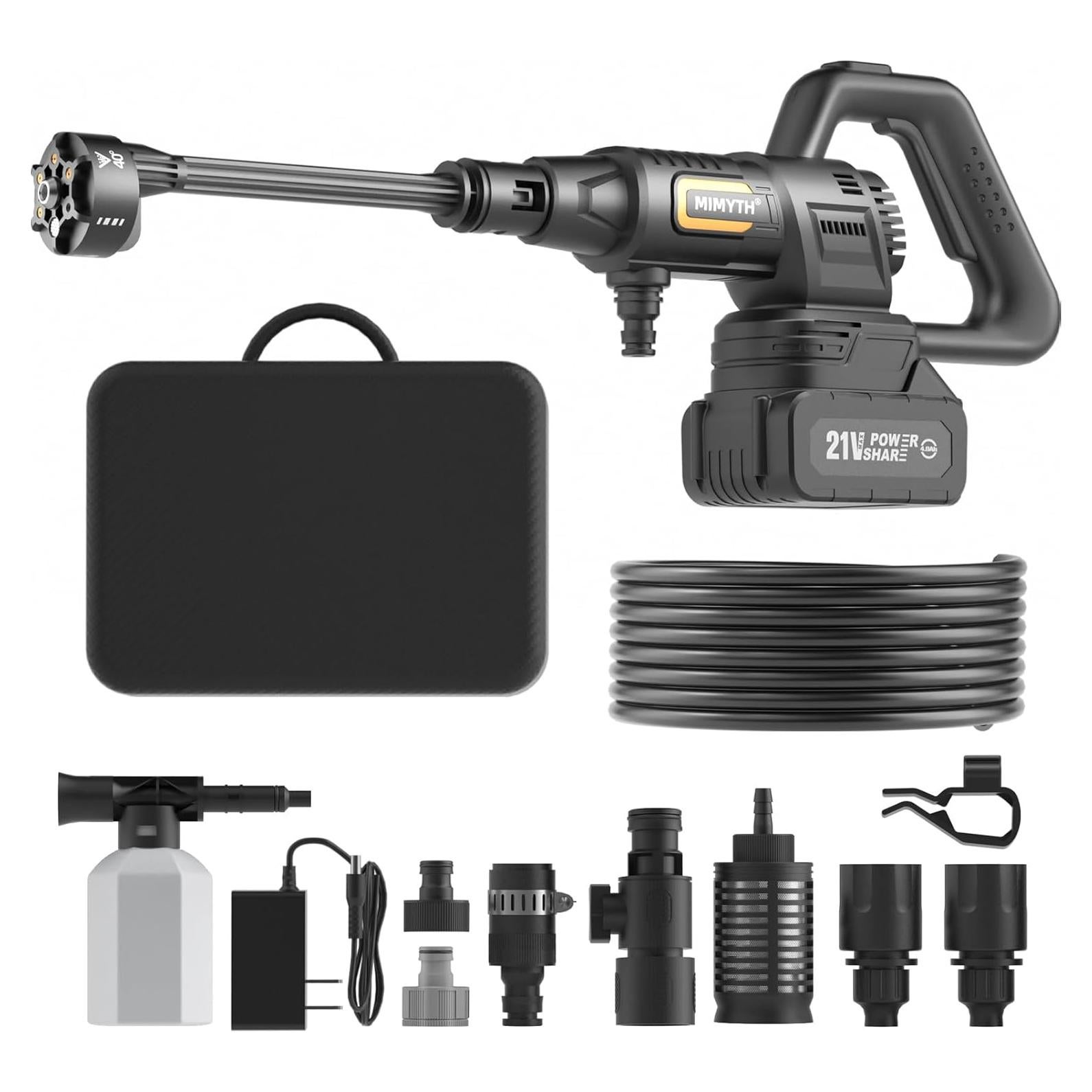 Lavadora a Presión Inalámbrica MIMYTH 1200 PSI 4.0Ah Portátil