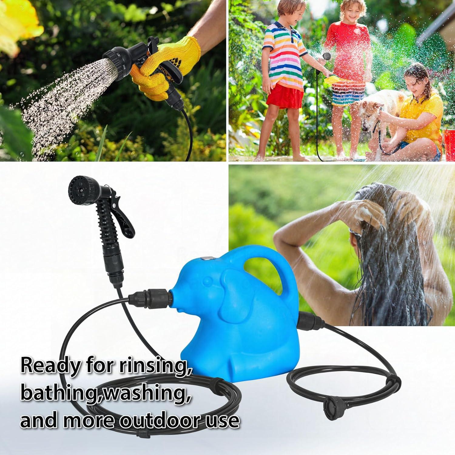 Ducha Portátil VOPCRIM 12V con 5 Modos de Rocío - Azul