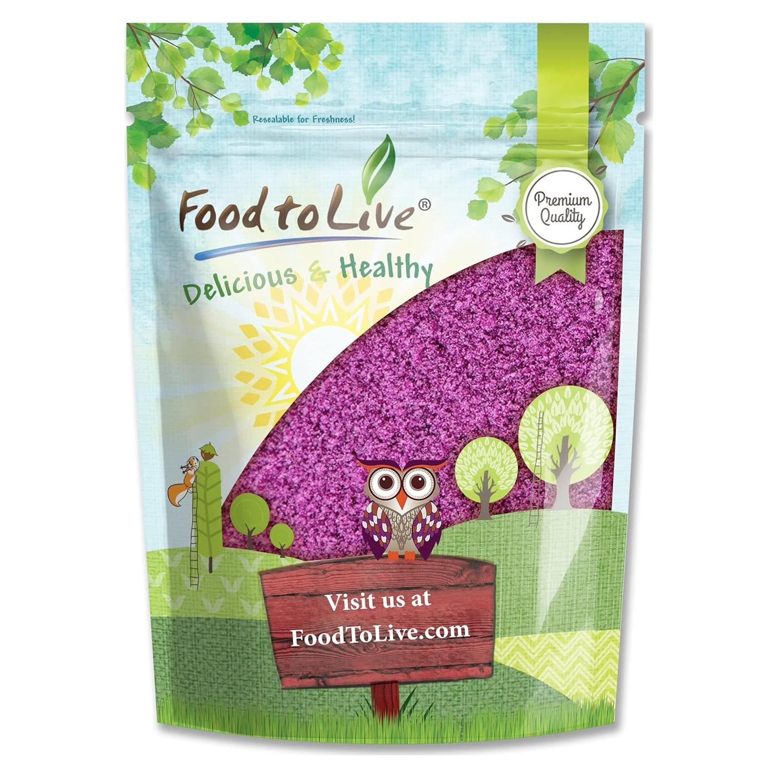 Polvo de Batata Morada Food to Live 340g - 100% Puro, Vegano