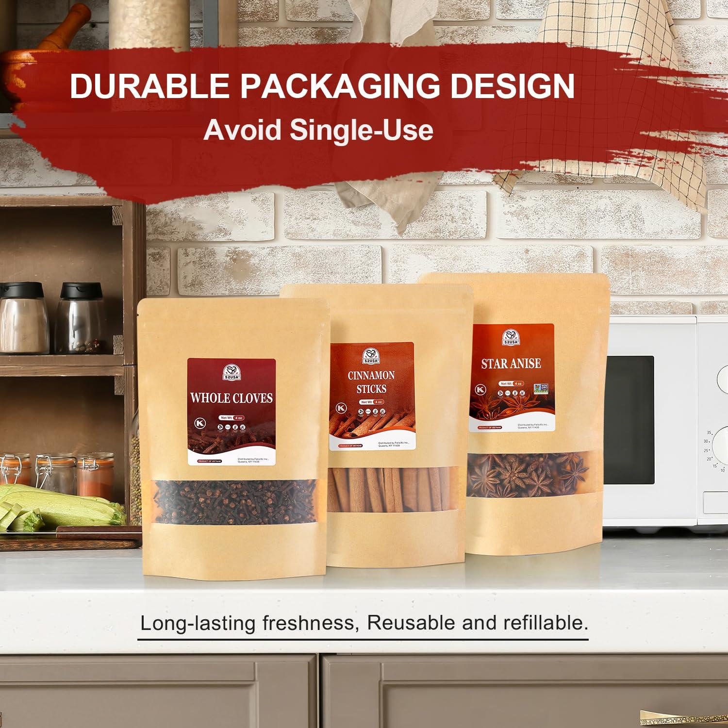 Conjunto de Especias 52USA: Canela, Anís Estrellado y Clavos 340g