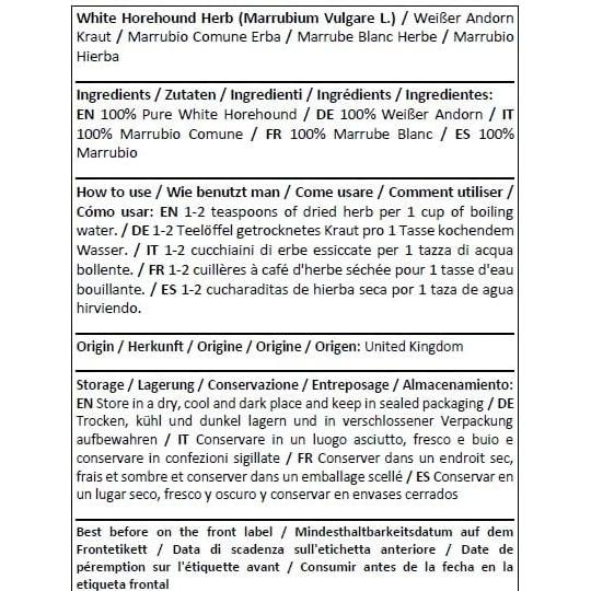 Hierba Horehound Blanco Orgánica Herba - Té Herbal 50g