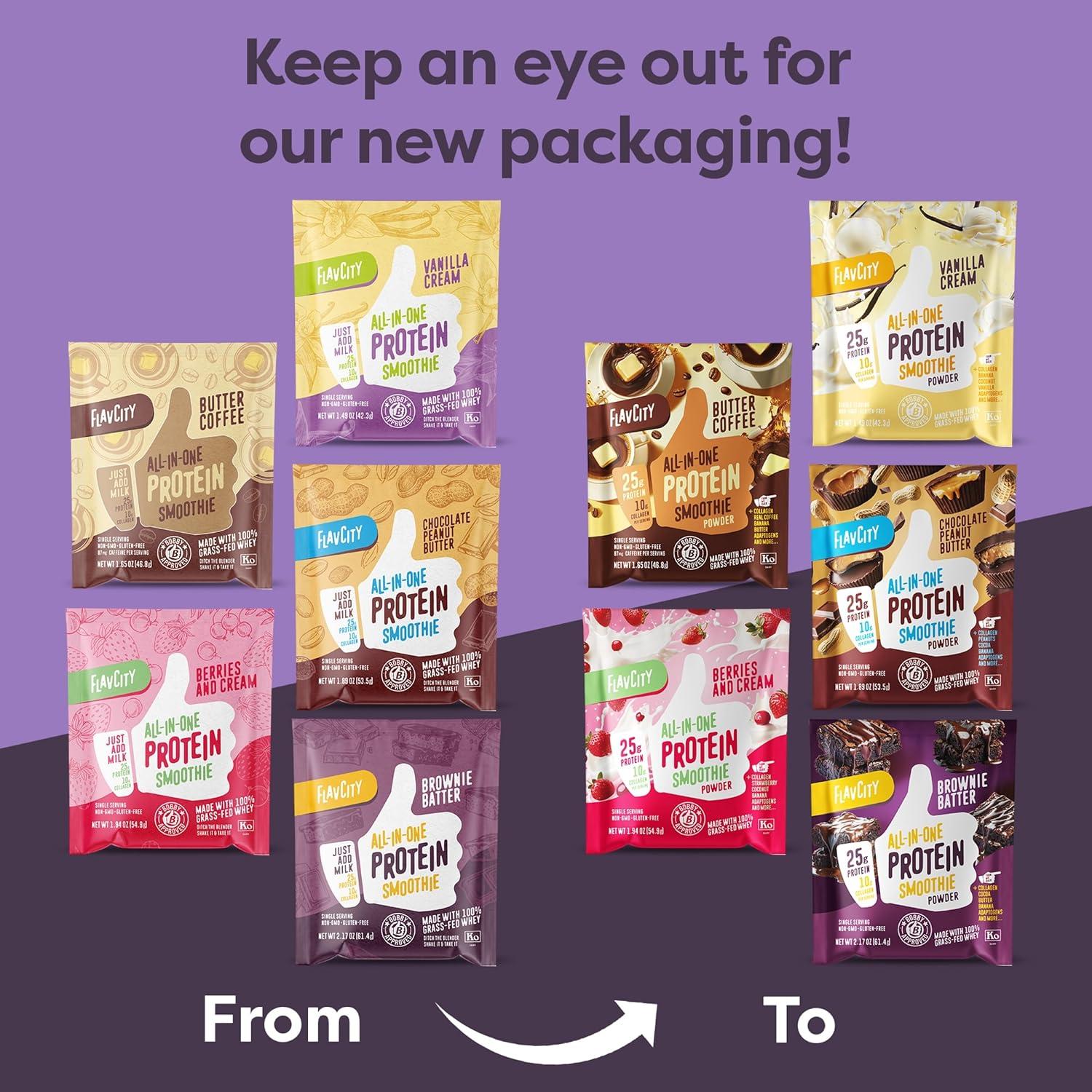 Proteína de Suero FlavCity - 25g Proteína y 10g Colágeno - 5 Porciones