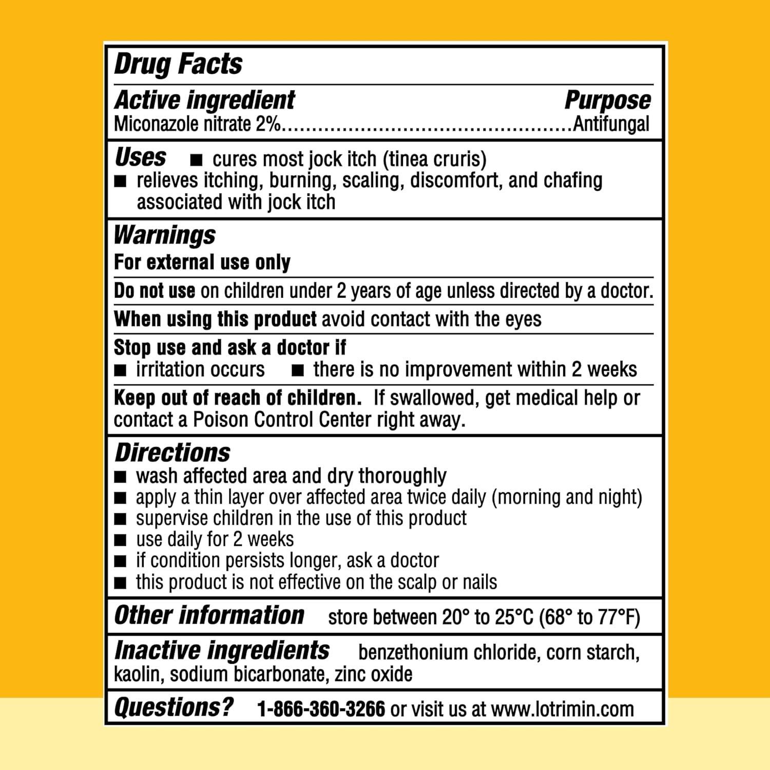 Polvo Antifúngico Lotrimin 177 g para Picazón de Ingle