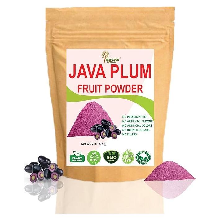 Polvo de Fruta Java Plum Indus Farms 0.91 kg - Sin OGM, Sin Gluten