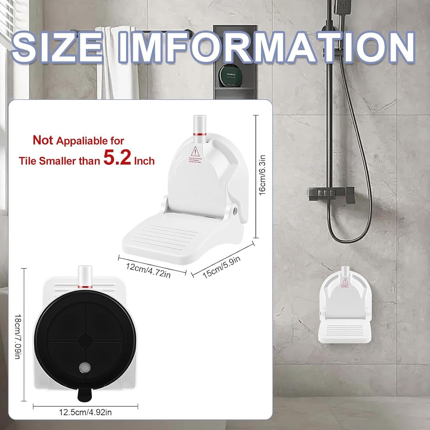 Reposapiés de Ducha Antideslizante FLAVOCAL Plegable 0.48kg