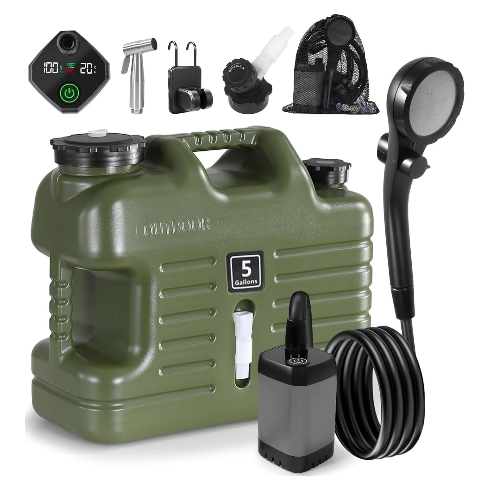 Ducha de Camping Portátil Digury CS-001 5 Galones 6000mAh