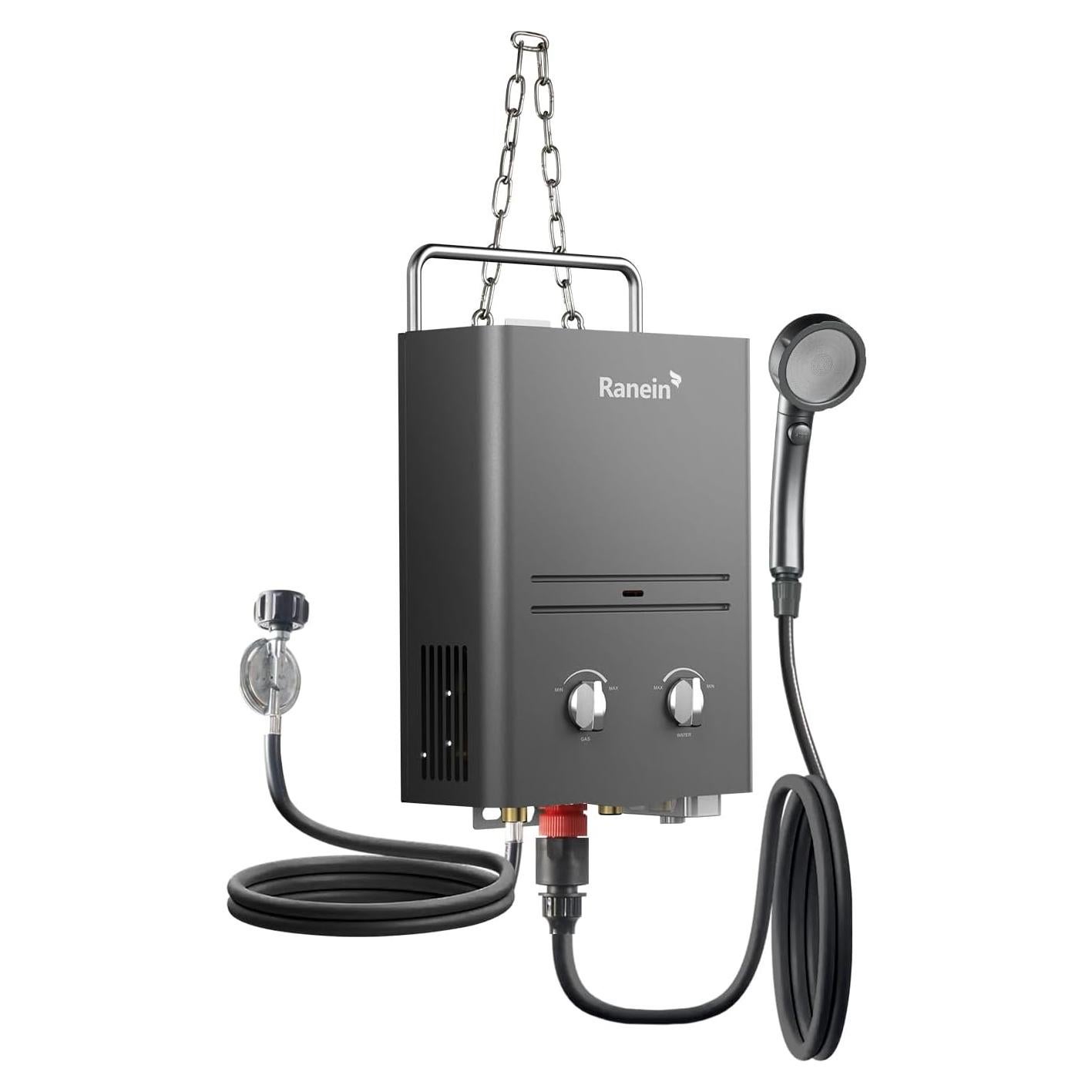 Calentador de Agua Portátil Ranein 5L Propano 41,000 BTU