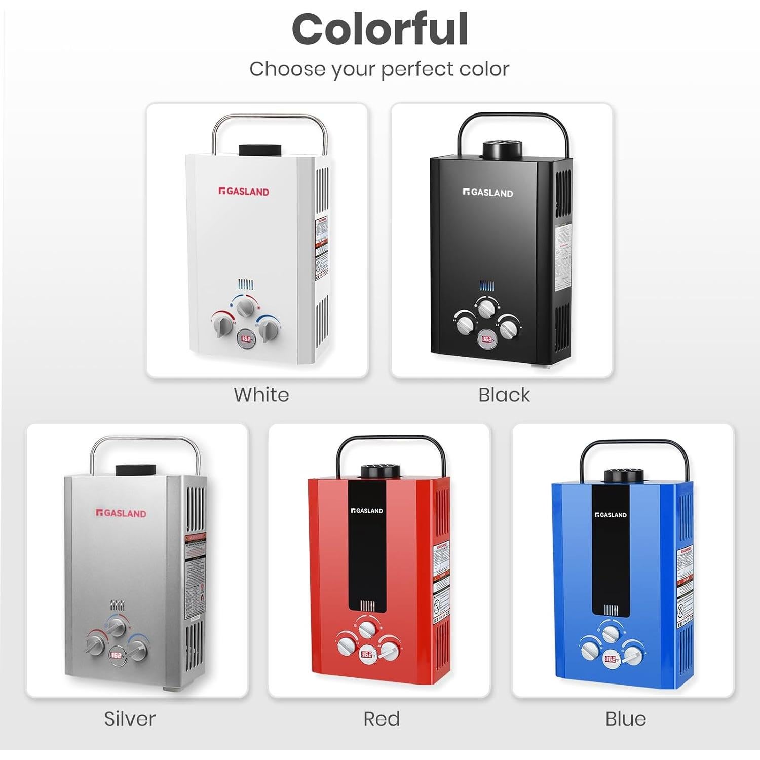 Calentador de Agua Sin Tanque GASLAND BE158S 6L 1.58 GPM Propano