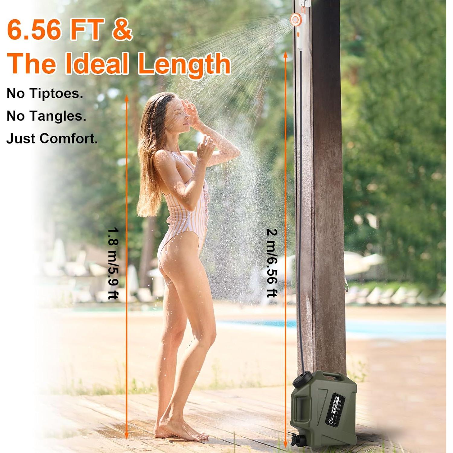 Ducha de Camping Portátil Brarvagur con Filtro y Luz LED