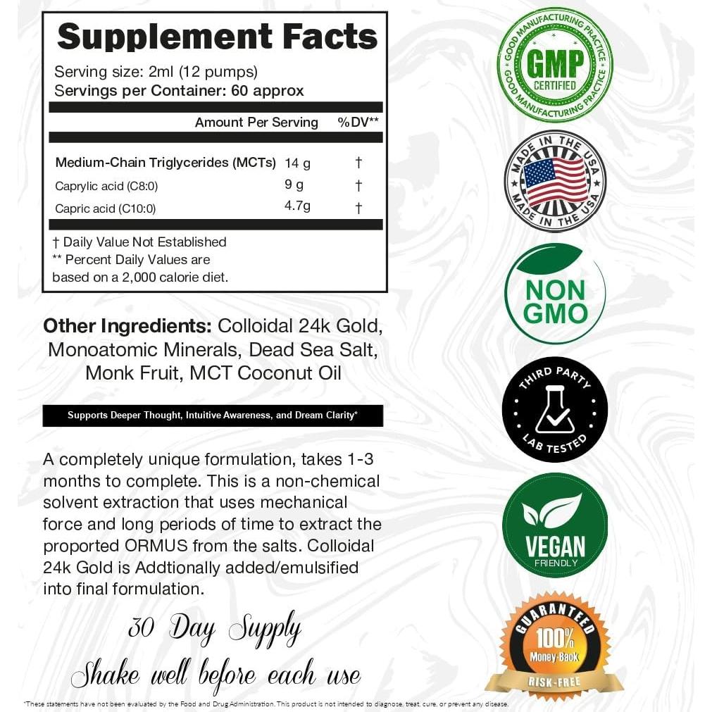 Aceite de Oro Ormus I Am Joy 113g - Minerales y Claridad