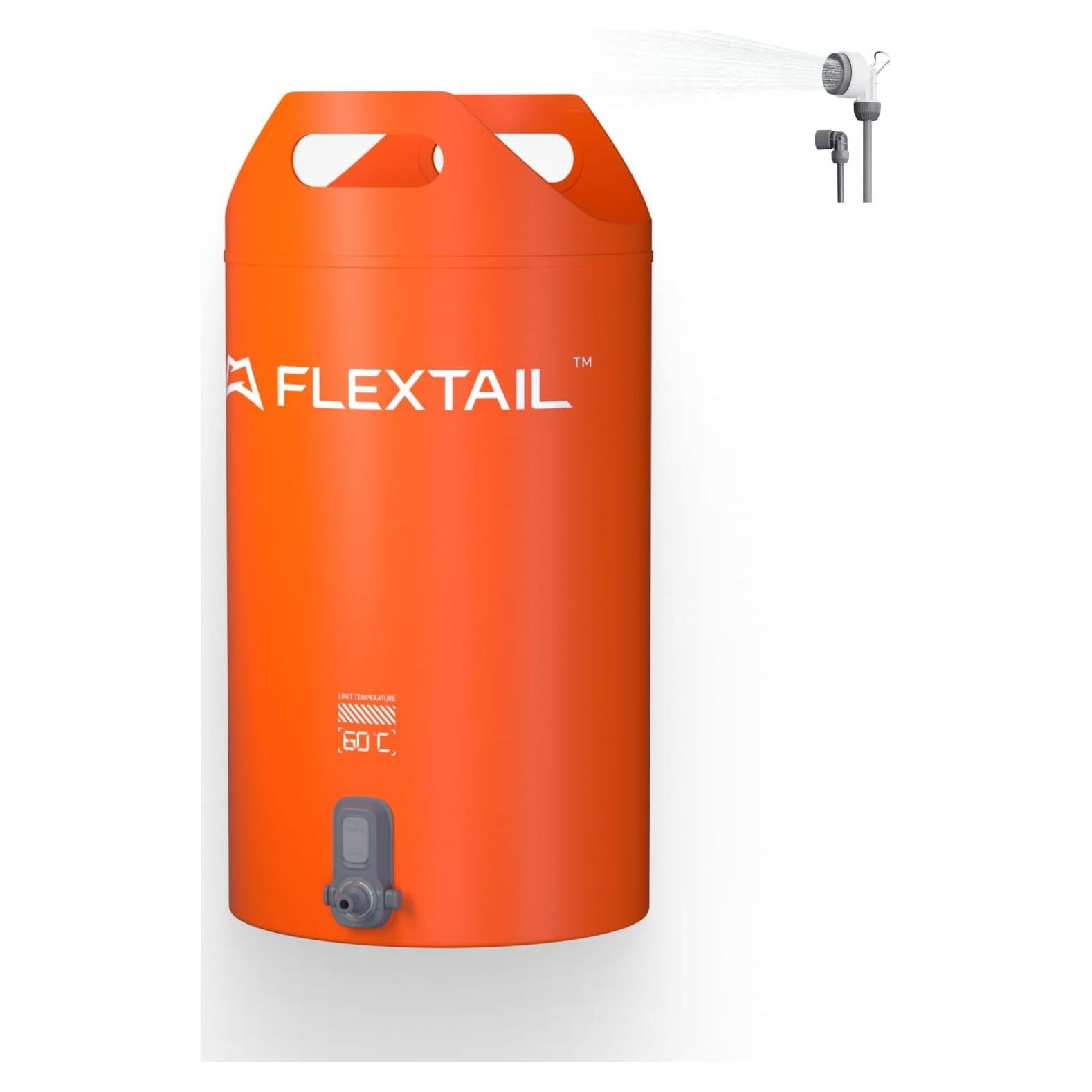 Cubo de Ducha Portátil FLEXTAILGEAR 20L con Bomba Eléctrica