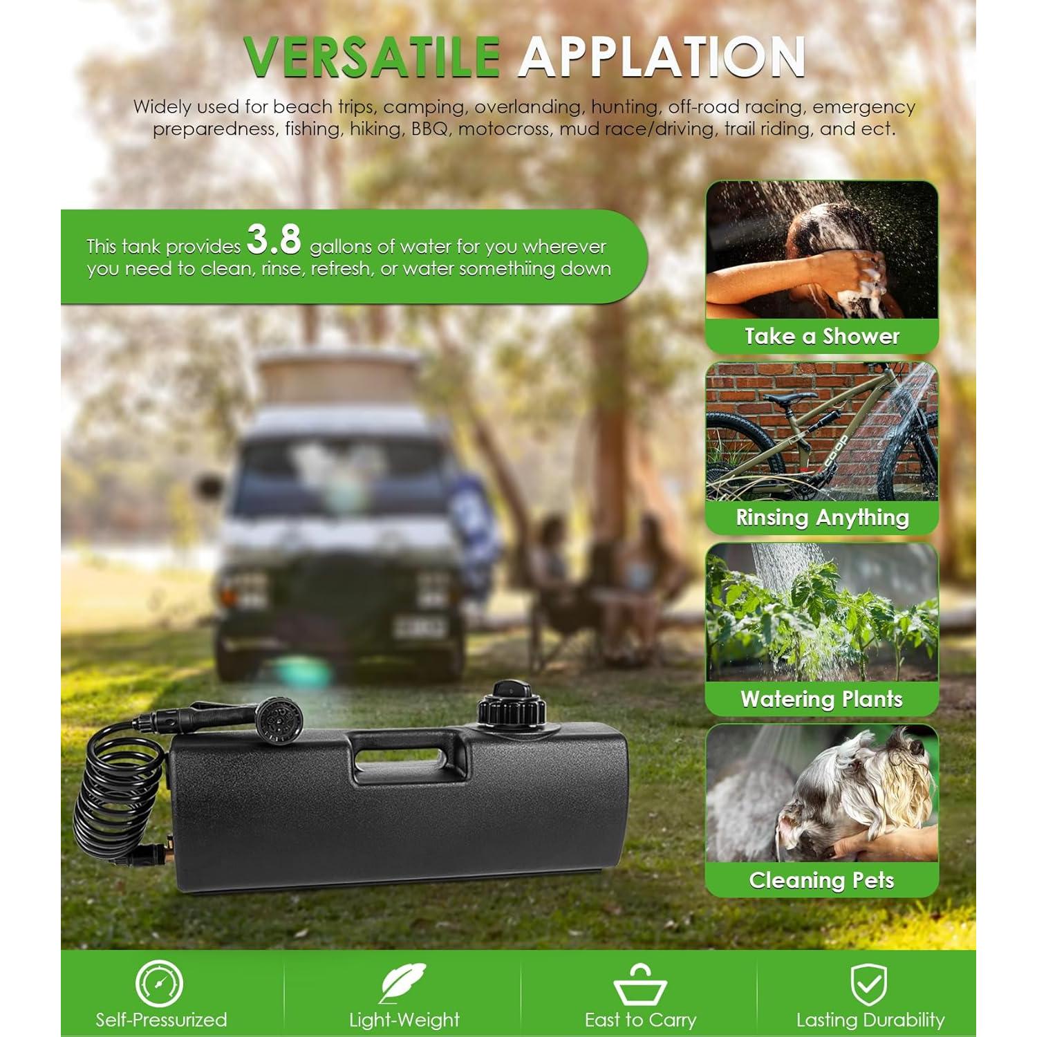 Tanque de Agua Autopresurizado 15.14L Yoursme para Camping