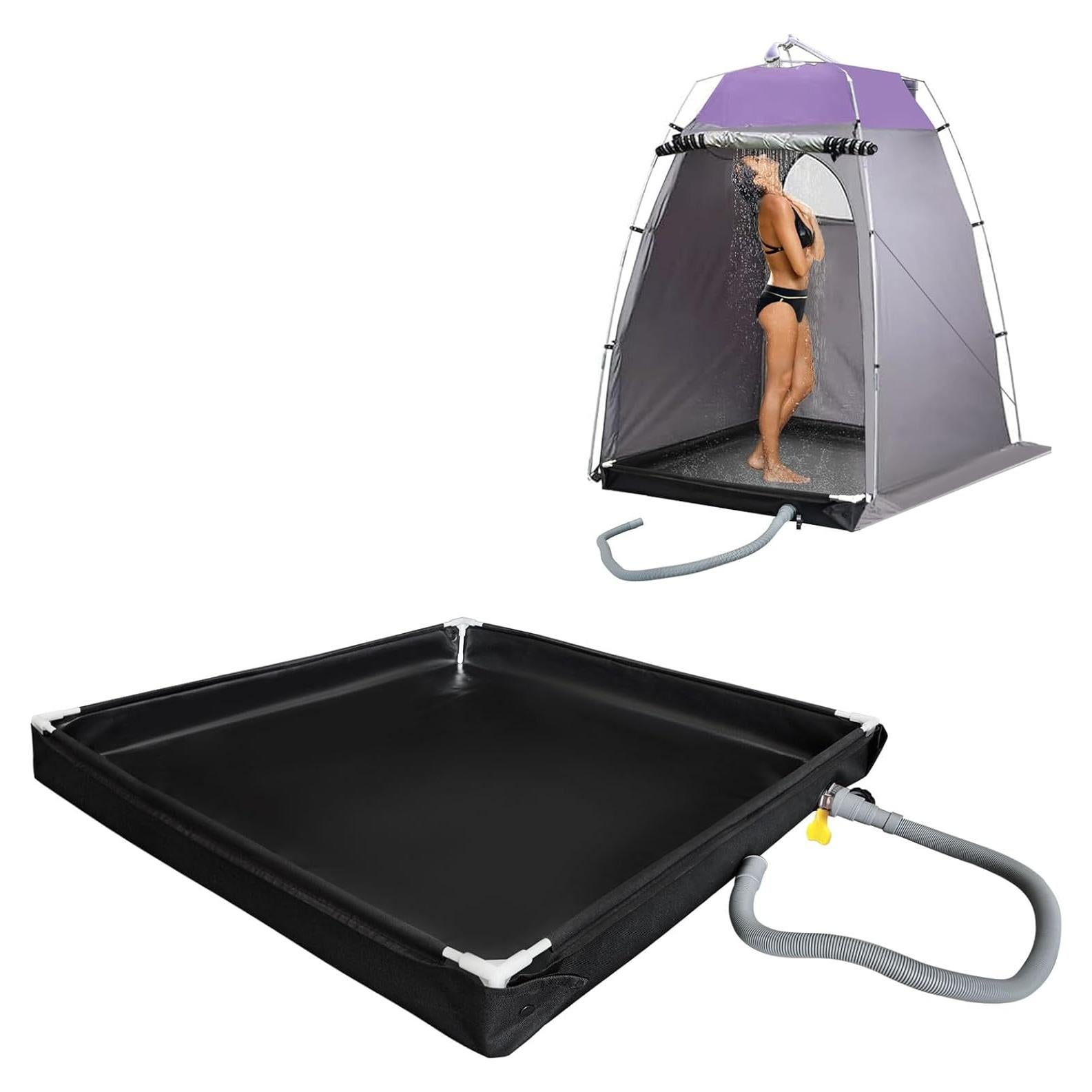 Base de Ducha Portátil LTTGX 101.6x101.6cm Plegable para Camping
