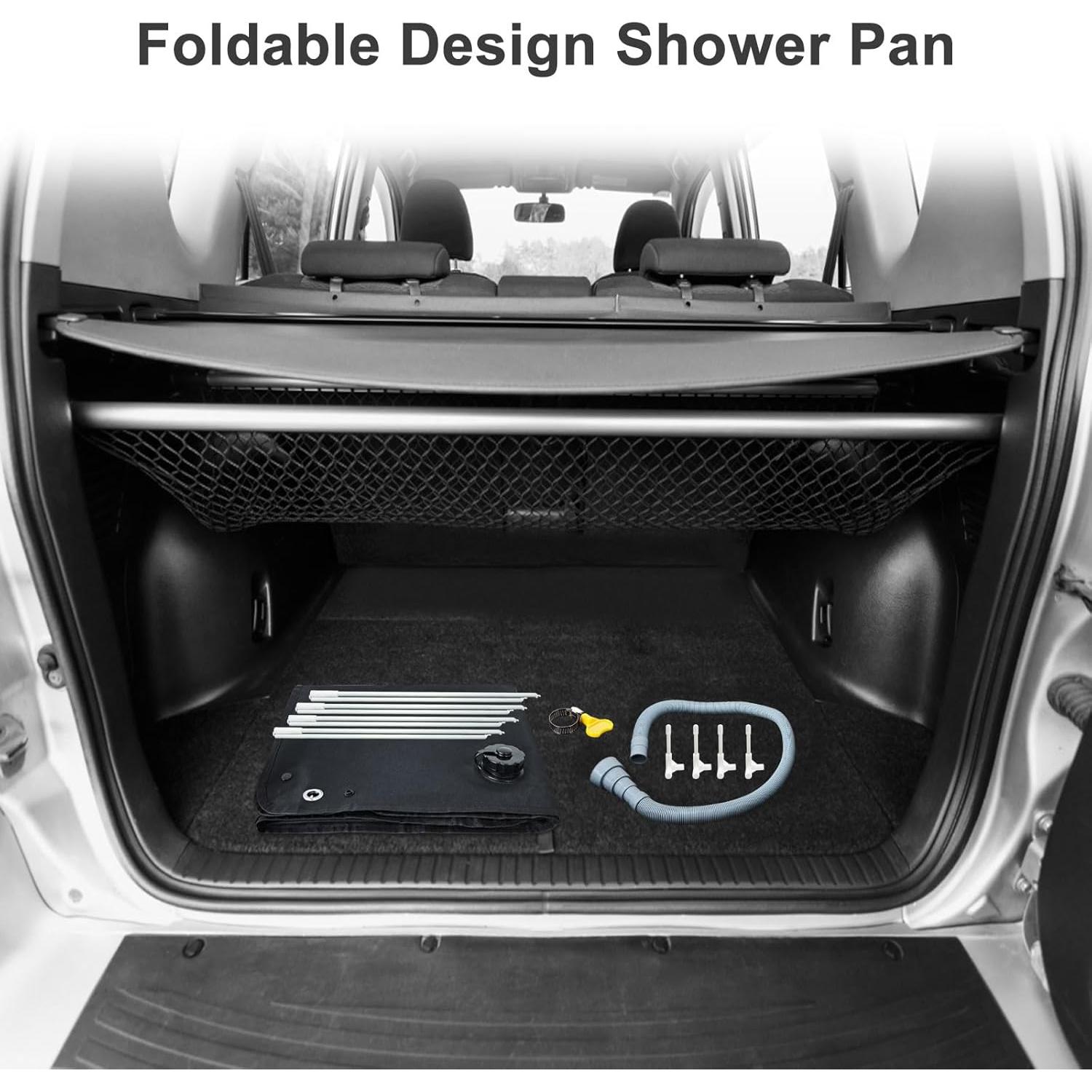 Base de Ducha Portátil LTTGX 101.6x101.6cm Plegable para Camping