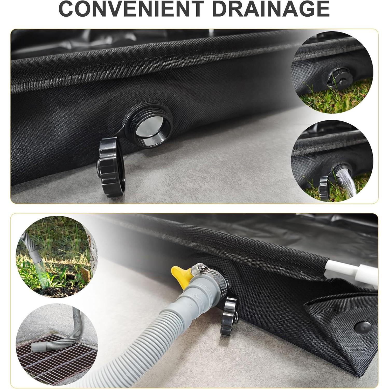 Base de Ducha Portátil LTTGX 101.6x101.6cm Plegable para Camping