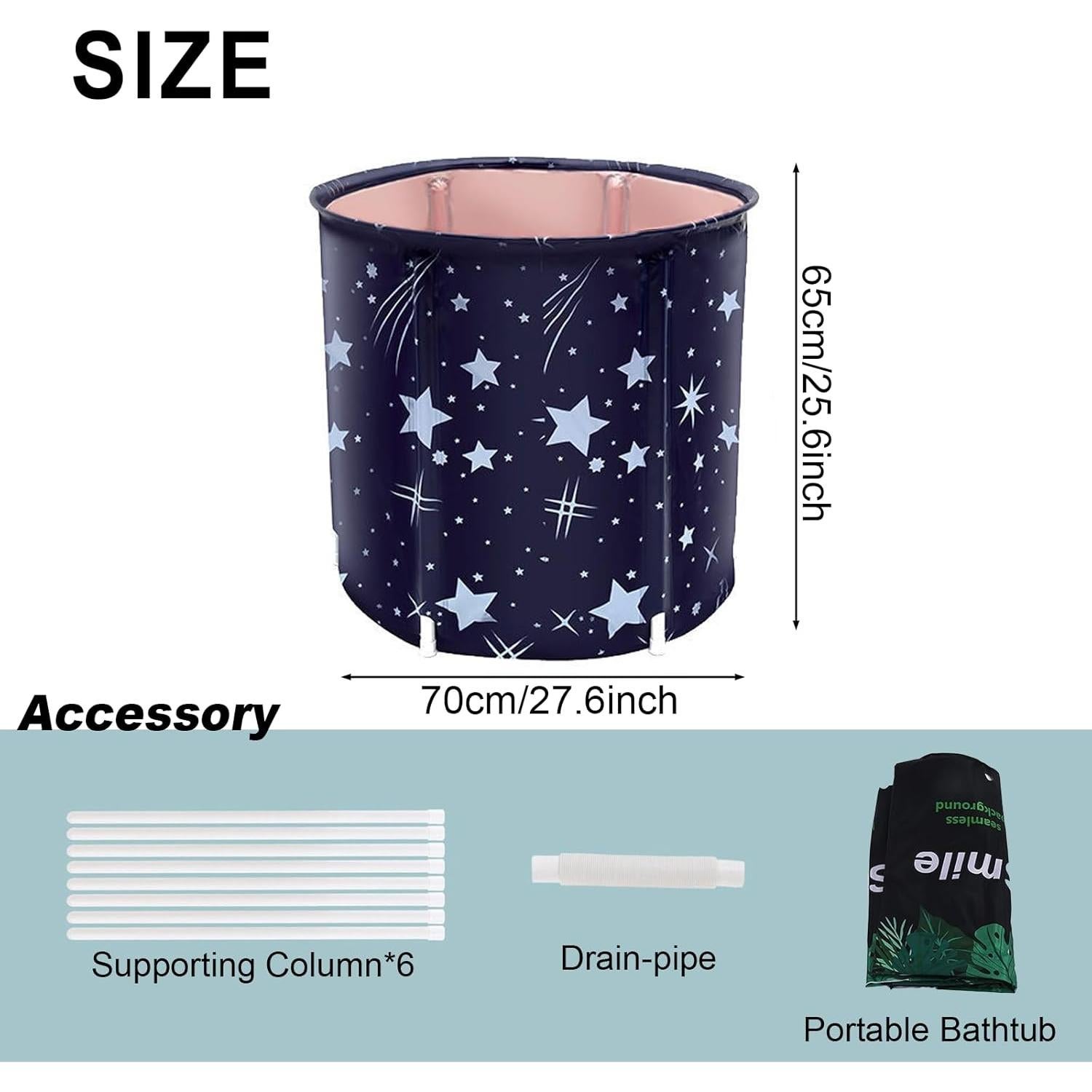 Bañera Plegable Portátil STARBRILLIANT 70 cm Cielo Estrellado
