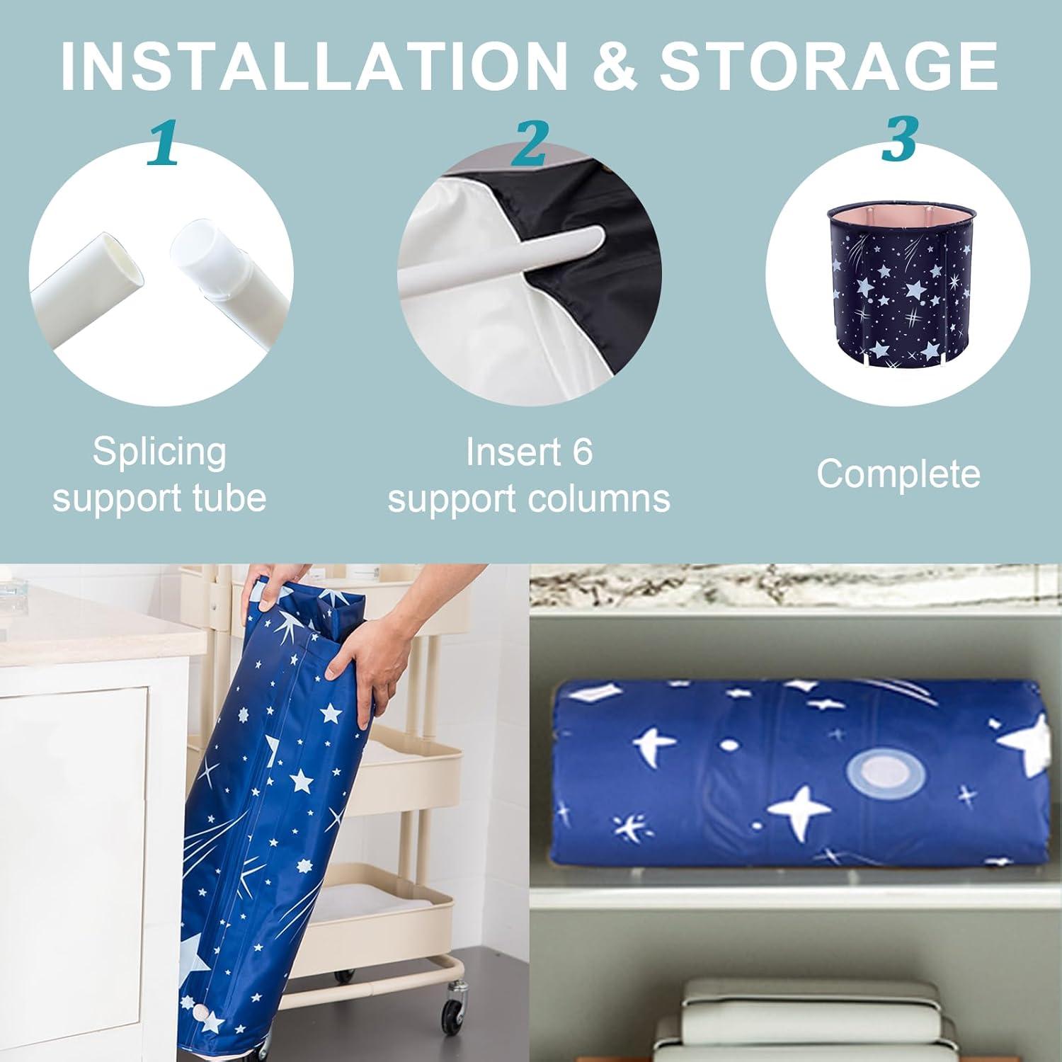 Bañera Plegable Portátil STARBRILLIANT 70 cm Cielo Estrellado