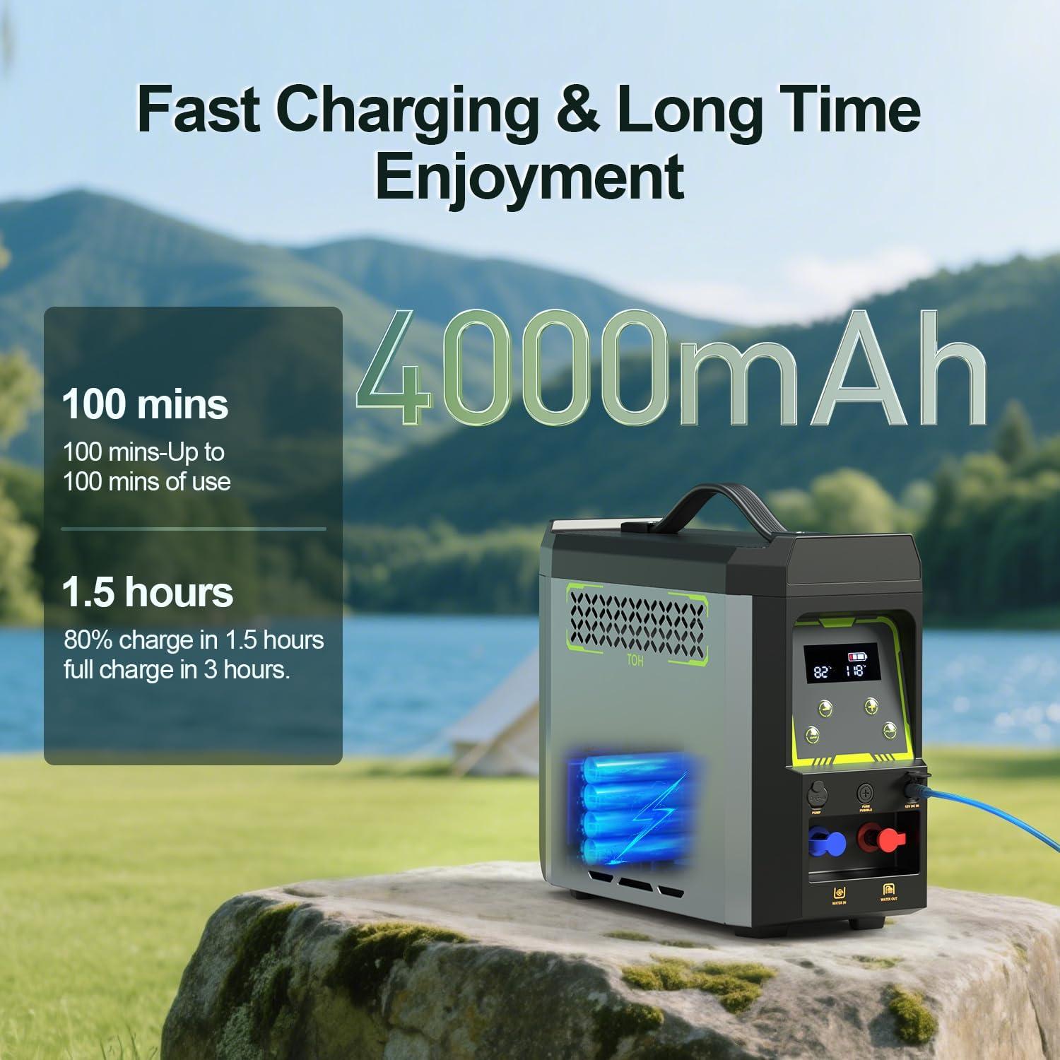 Calentador de Agua Portátil Jocoevol a Propano 20,000 BTU