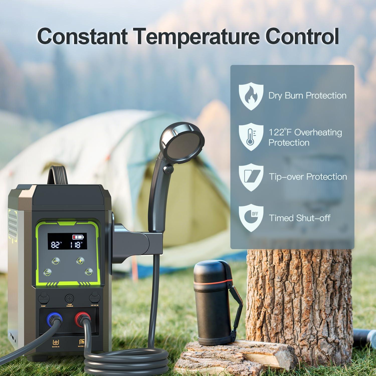 Calentador de Agua Portátil Jocoevol a Propano 20,000 BTU