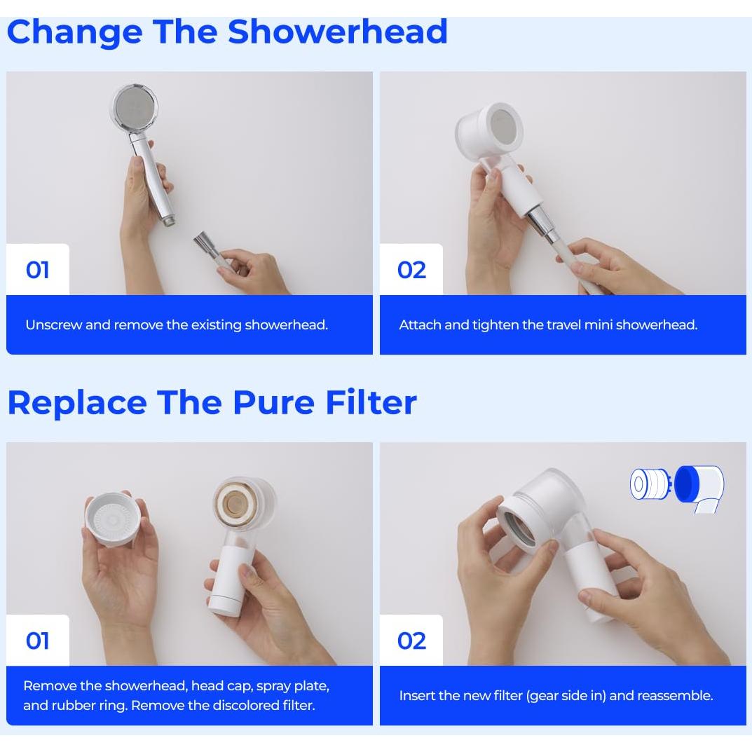 Ducha de Viaje BODYLUV Puresome Compacta con Filtro Puro