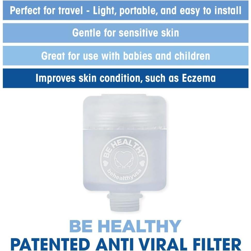 Filtro de Ducha Be Healthy iBlue Link con Filtro Omnia - Agua Pura