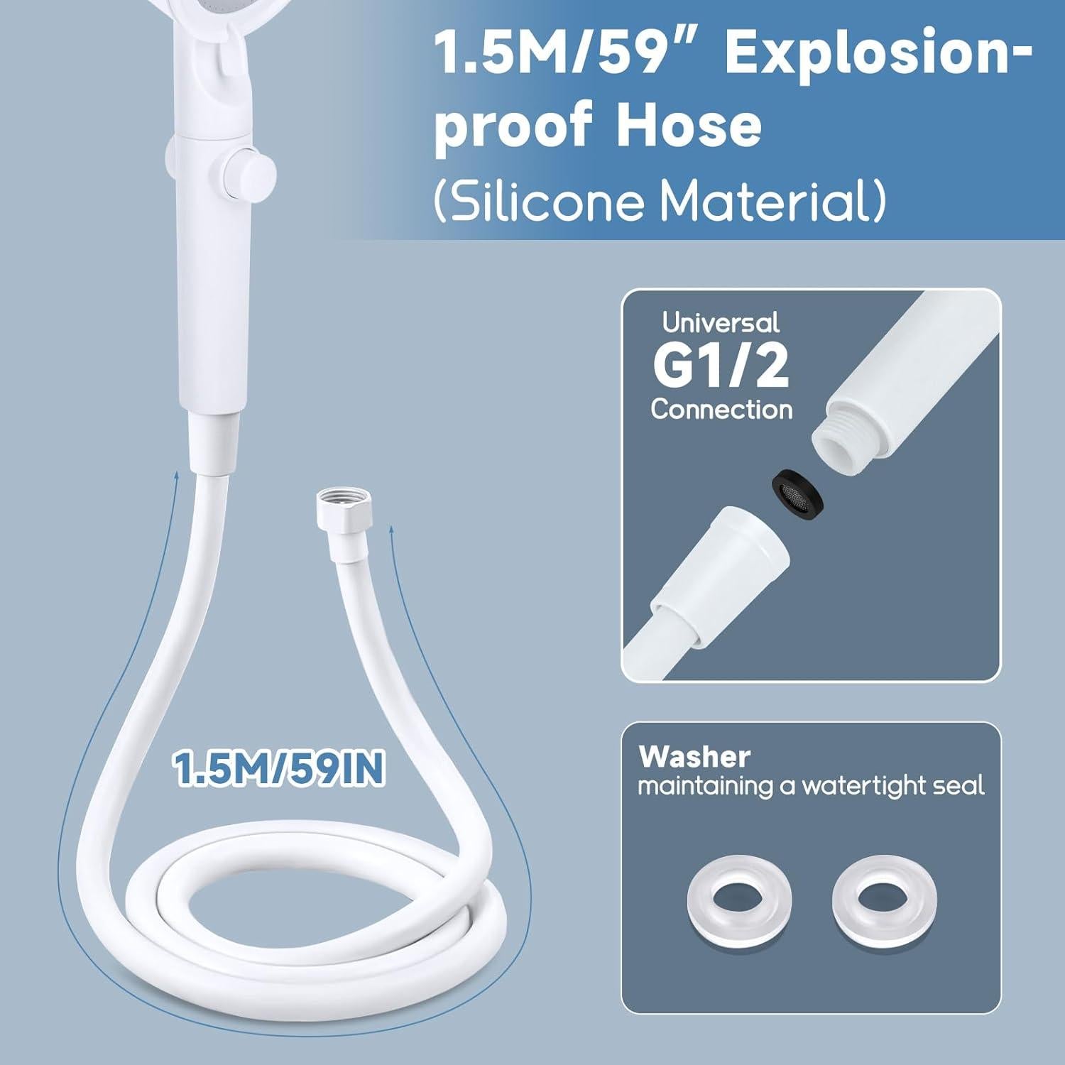 Cabezal de Ducha RV XFIRE-GEAR con Manguera 1.5m 5+1 Modos